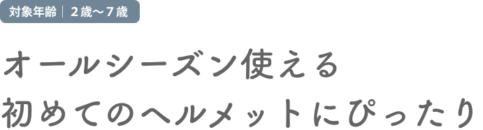 オールシーズン使える。初めてのヘルメットにぴったり